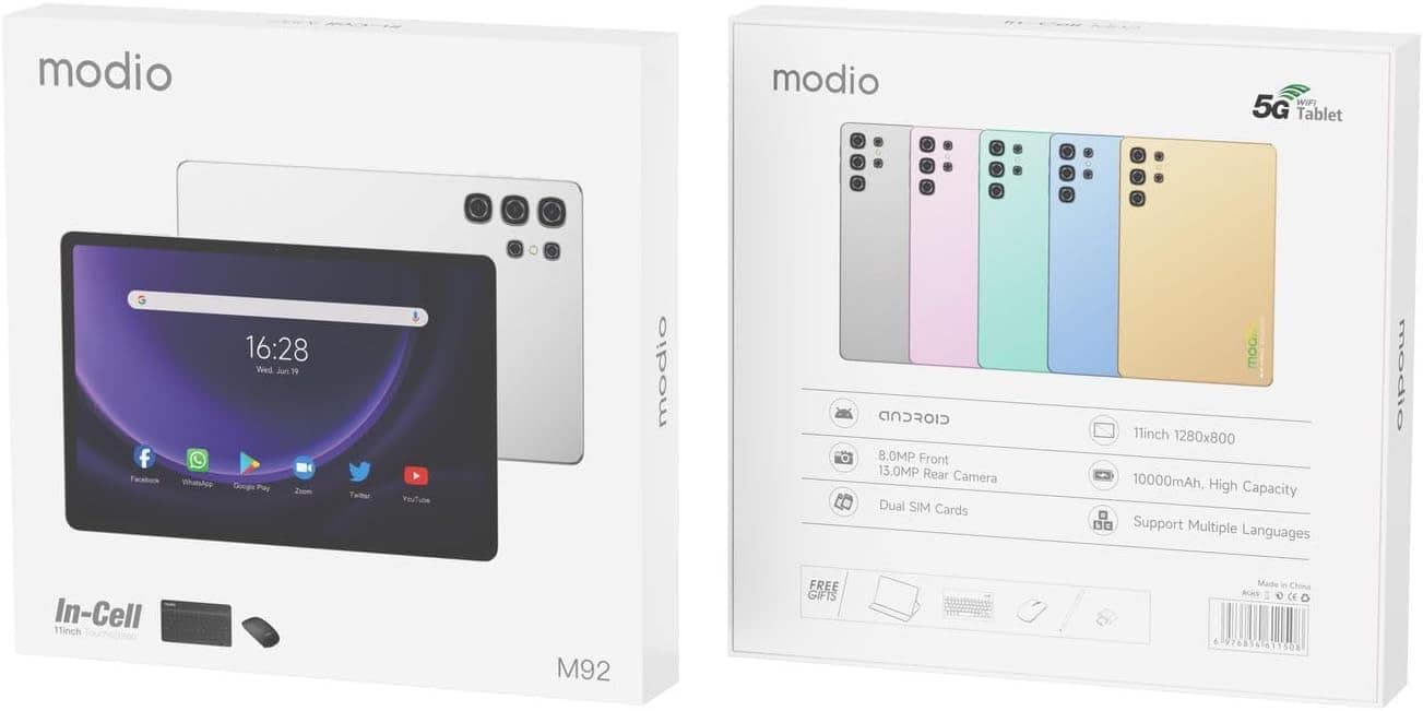 Modio M92 Best Kids Android Tablet 16GB RAM 1TB Storage.